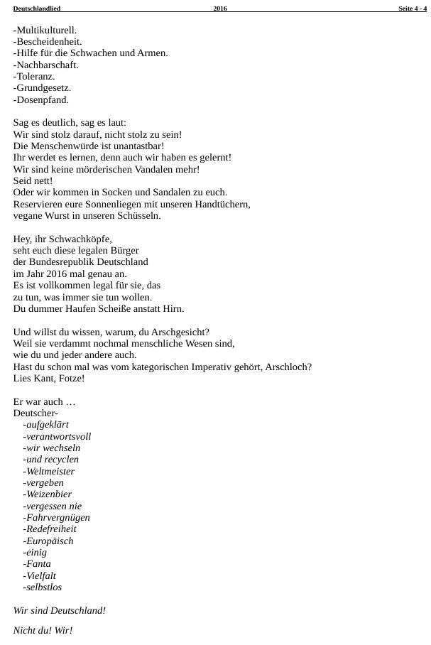 Deutsche Nationalhymne Seite 2
